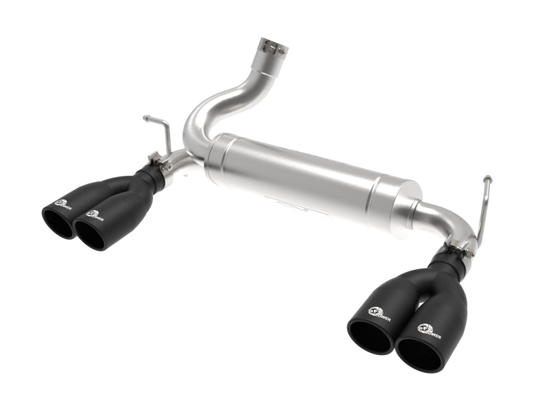 Load image into Gallery viewer, aFe Rebel Series 2.5in 409 SS Axle-Back Exhaust System Black 07-18 Jeep Wrangler (JK) V6-3.6L/3.8L
