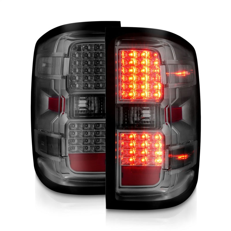 Load image into Gallery viewer, ANZO 15-19 Chevy Silverado 2500HD/3500HD (Halgn Only) LED Tail Lights w/Smoke Light Bar &amp; Clear Lens
