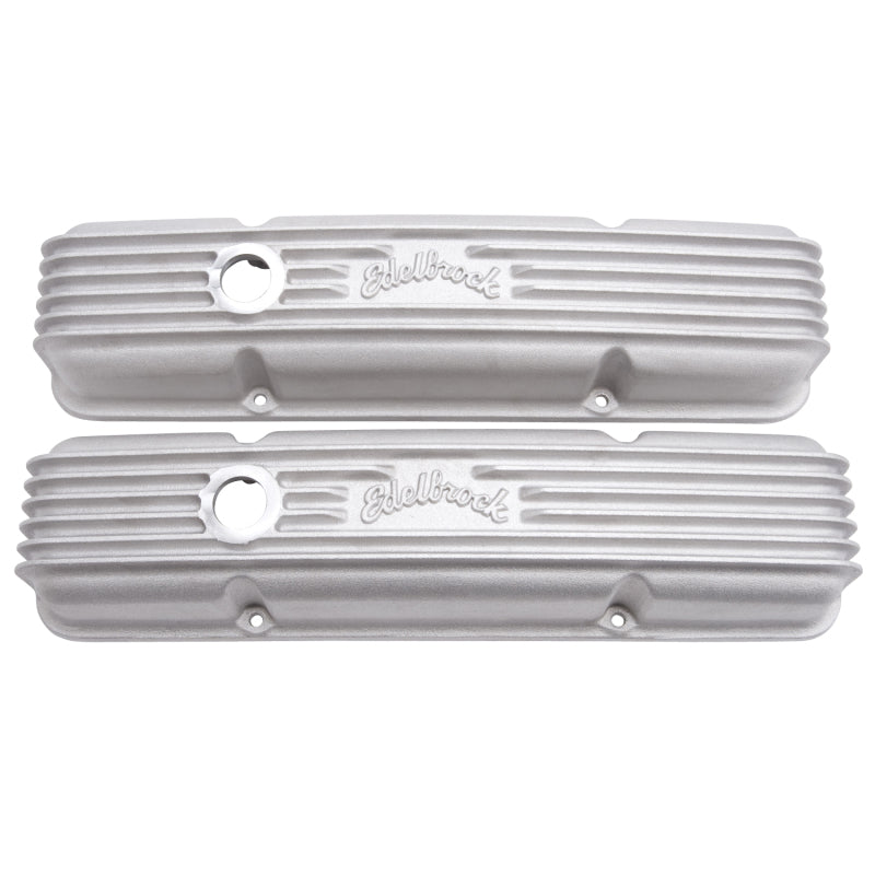 Load image into Gallery viewer, Edelbrock Valve Cover Classic Series Chevrolet 1959-1986 262-400 CI V8 w/ Breather Holes Satin

