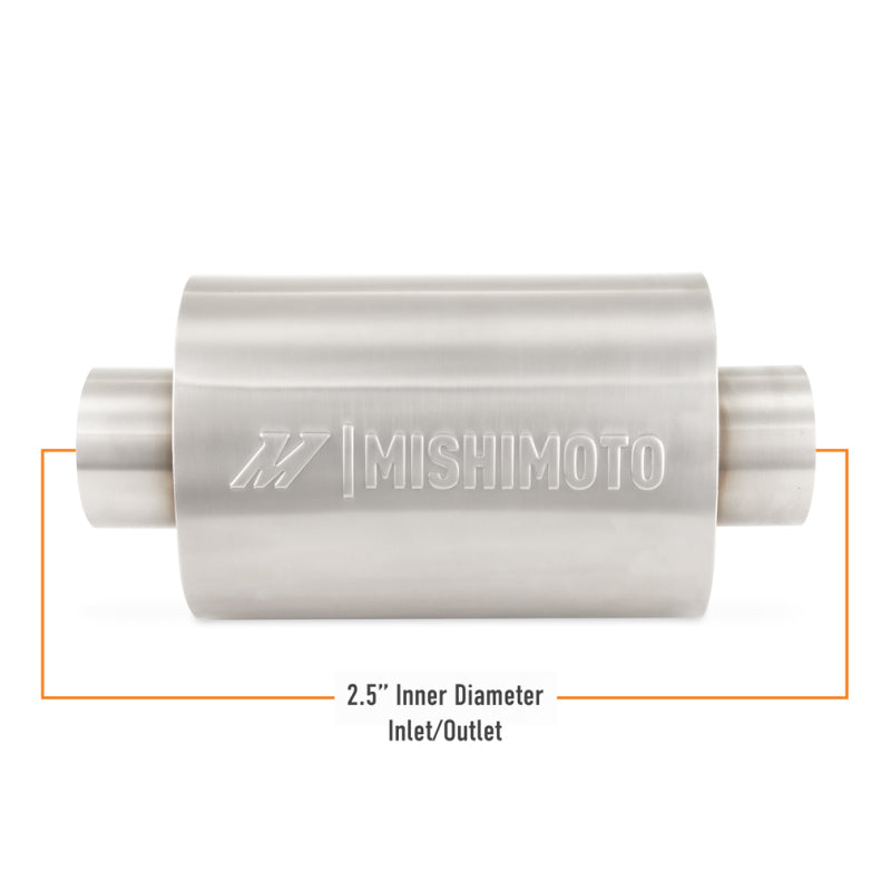 Load image into Gallery viewer, Mishimoto Universal Resonator with 2.5in Inlet/Outlet - Brushed
