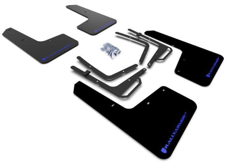 Load image into Gallery viewer, Rally Armor 17-20 Ford F-150 Raptor Black UR Mud Flap w/ Blue Logo
