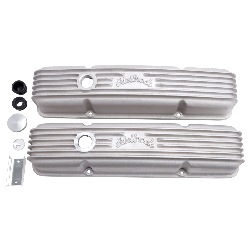Load image into Gallery viewer, Edelbrock Valve Cover Classic Series Chevrolet 1959-1986 262-400 CI V8 w/ Oil Fill Hole Satin

