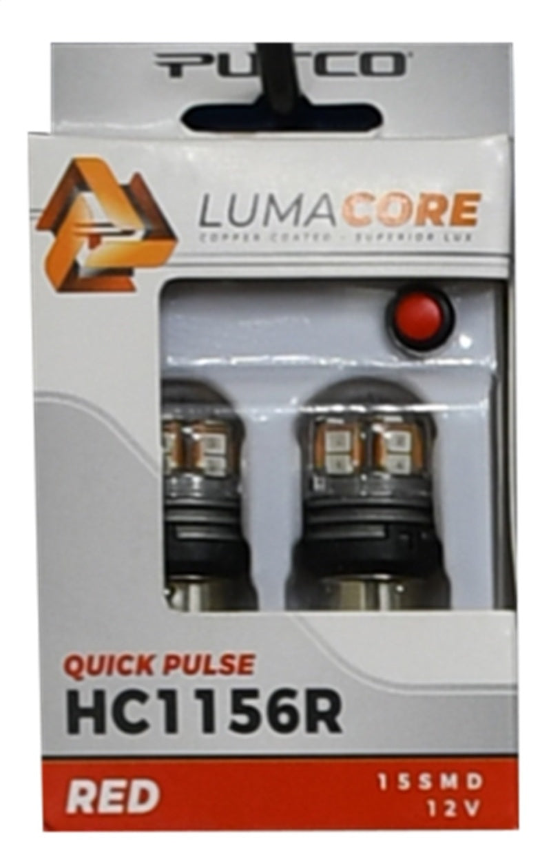 Load image into Gallery viewer, Putco LumaCore 1156 Red - Pair (x3 Strobe w/ Bright Stop)
