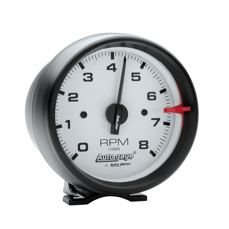 Load image into Gallery viewer, Autometer Autogage 3-3/4in Black with White Face 8,000 RPM Pedestal Mount Tachometer

