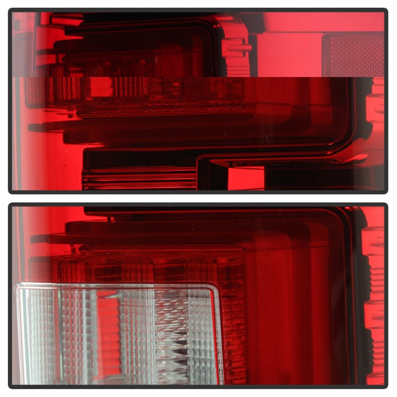 Load image into Gallery viewer, Spyder Ford F150 2015-2017 Light Bar LED Tail Lights - Red Clear ALT-YD-FF15015-LBLED-RC
