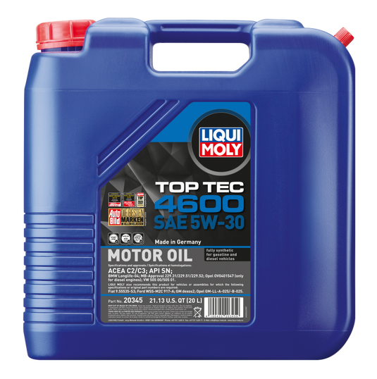 LIQUI MOLY 20L Top Tec 4600 Motor Oil SAE 5W30