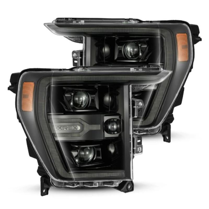 Load image into Gallery viewer, AlphaRex 21-22 Ford F150 Luxx-Series Projector Headlights Alpha-Black w/Activ Light/Seq Signal
