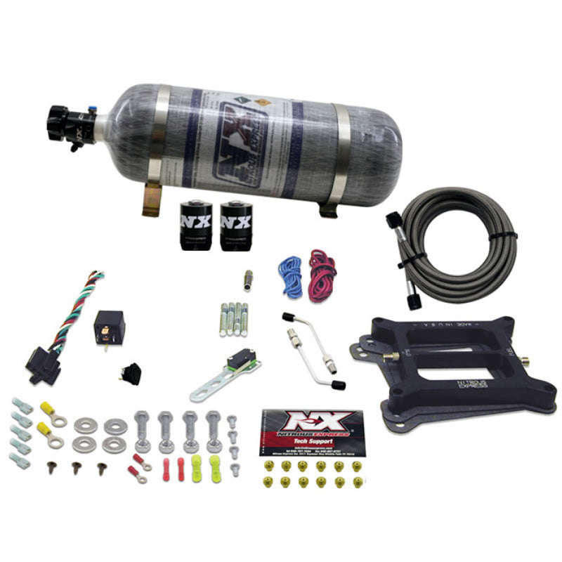 Load image into Gallery viewer, Nitrous Express 4150 4-BBL/Alcohol Nitrous Kit (50-300HP) w/Composite Bottle
