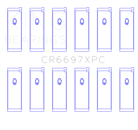 King Engine Bearings Nissan RB25DET/RB26DETT 24V pMaxKote Performance Rod Bearing Set - Size STD