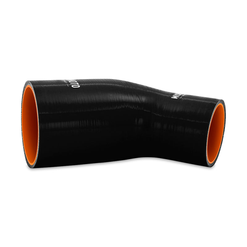 Load image into Gallery viewer, Mishimoto Silicone Reducer Coupler 45 Degree 2.25in to 3in - Black
