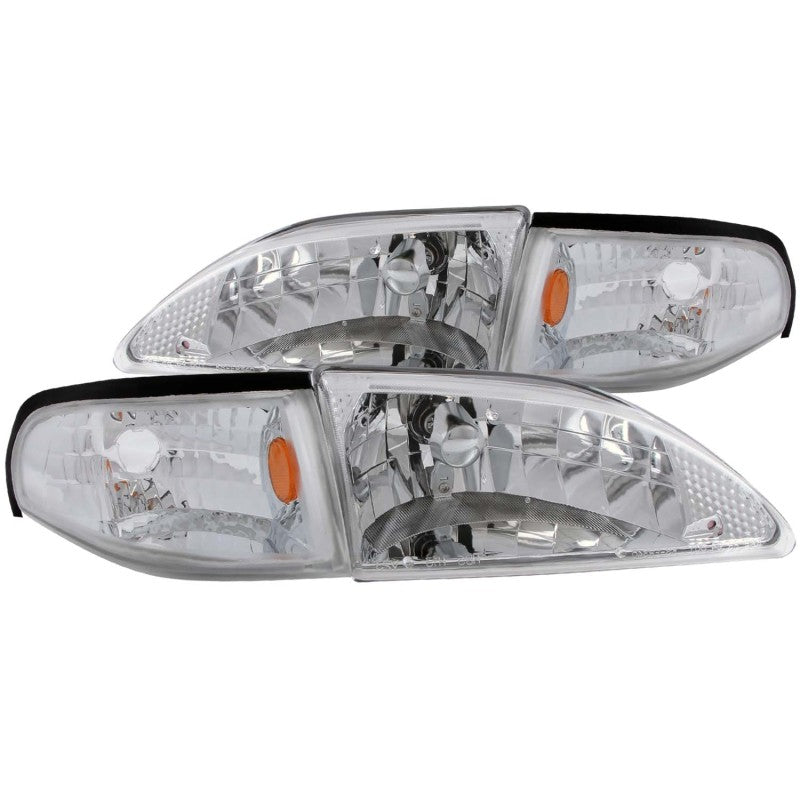 Load image into Gallery viewer, ANZO 1994-1998 Ford Mustang Crystal Headlights Chrome
