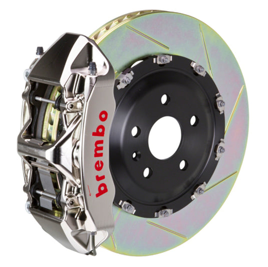 Brembo 18+ Model 3 AWD/RWD Front GTR BBK 6 Piston Billet 380x34 2pc Rotor Slotted Type1 - Nickel