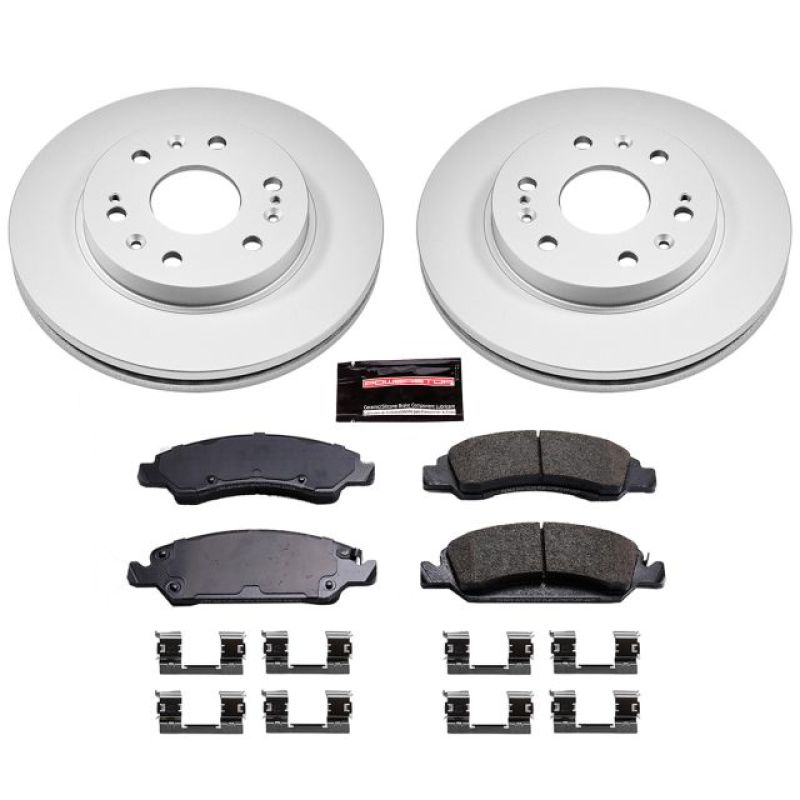 Load image into Gallery viewer, Power Stop 08-19 Cadillac Escalade Front Z17 Evolution Geomet Coated Brake Kit
