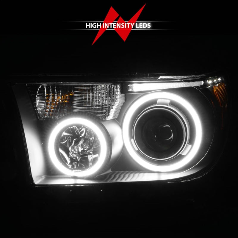 Load image into Gallery viewer, ANZO 2007-2013 Toyota Tundra Projector Headlights w/ Halo Black (CCFL)
