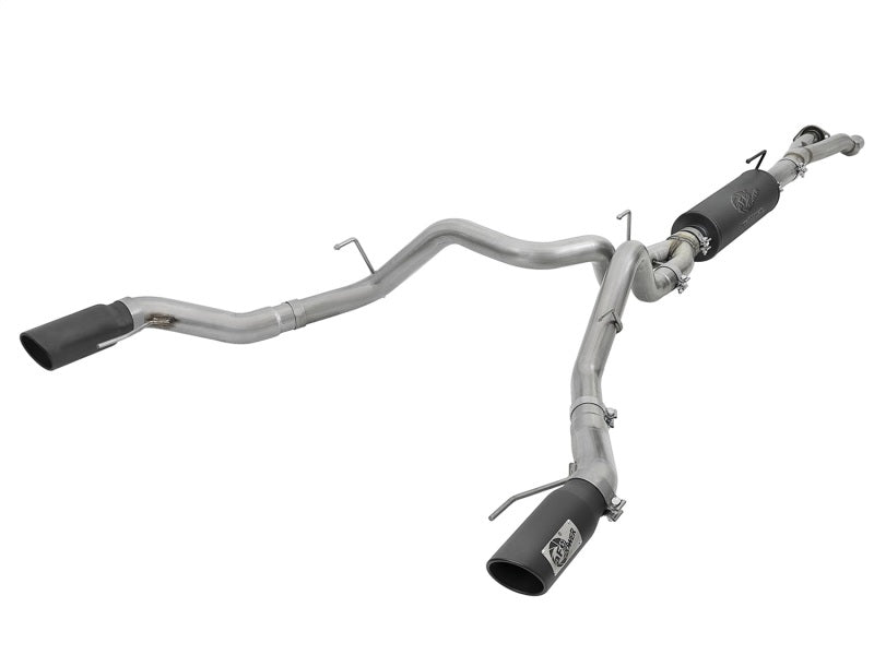 Load image into Gallery viewer, aFe MACH Force-Xp 3in to 3-1/2in 304 SS Cat-Back Exhaust w/Black Tip 17-18 Ford F-150 Raptor V6 3.5L
