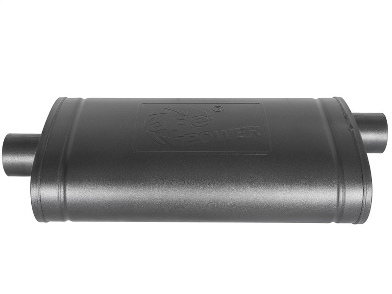 Load image into Gallery viewer, aFe MACH Force-Xp 409 SS Muffler w/ Black Finish 3in Center/Offset 22in L x 11in x 5in - Oval Body
