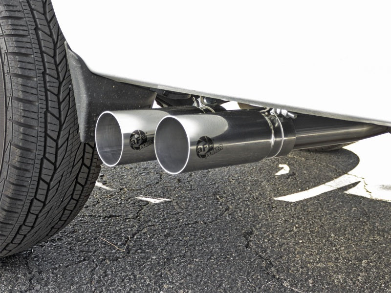 Load image into Gallery viewer, aFe Rebel Series CB 3in Middle Side Exit SS Exht w/Polish Tips 09-16 Chevy Silverado/GMC Sierra 1500
