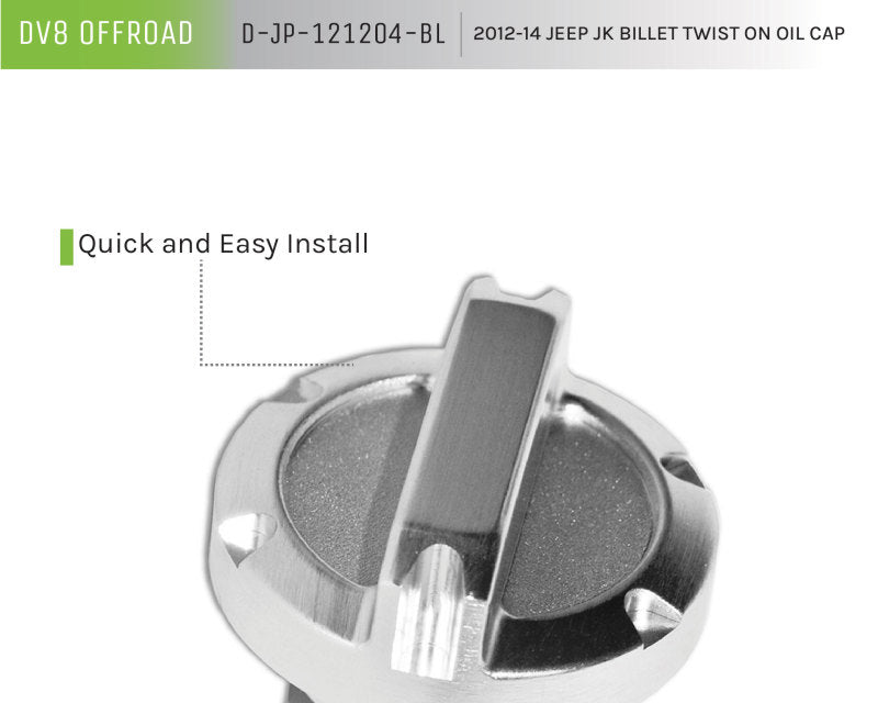 Load image into Gallery viewer, DV8 Offroad 2012-14 Jeep JK Twist On Billet Oil Cap
