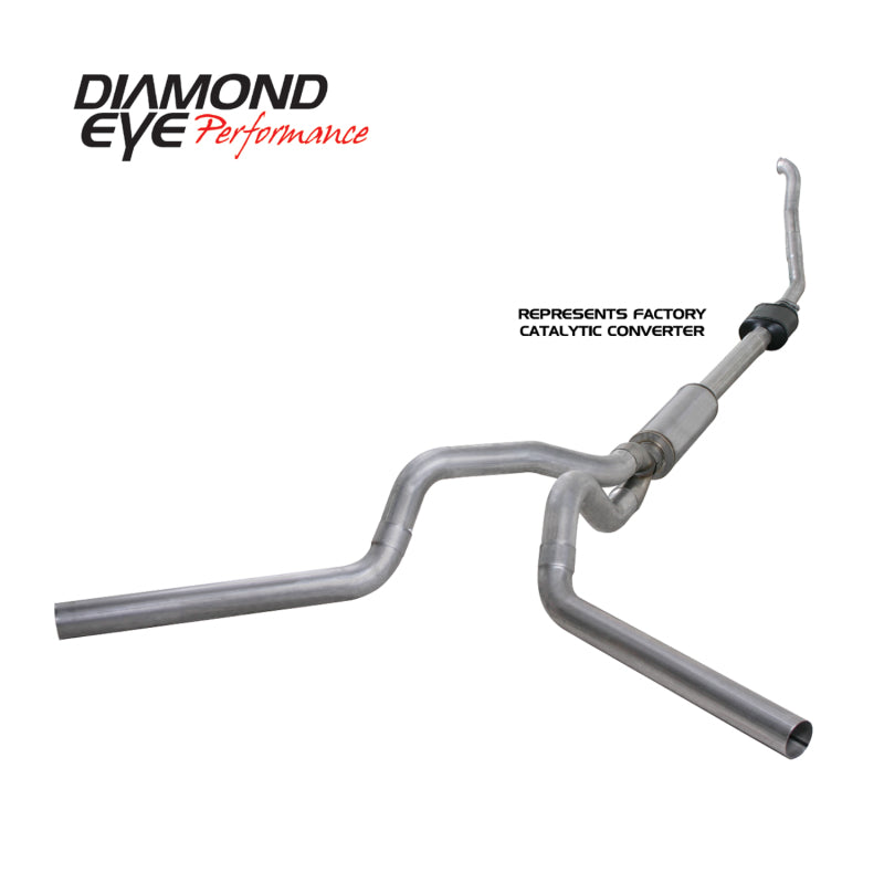 Load image into Gallery viewer, Diamond Eye KIT 4in Turbo Back MFLR RPLCMENT PIPE DUAL ALUM94-97 5 7 3L F250/F350 PWRSTROKE NFS
