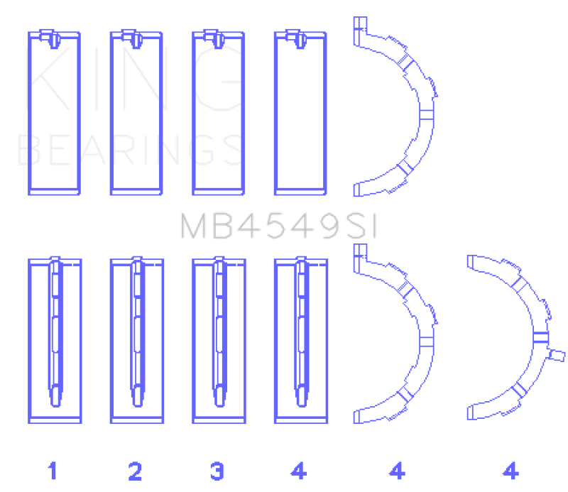 Load image into Gallery viewer, King Engine Bearings Ford EcoBoost 3.5L/3.7L V6 Main Bearing Set - Size STD
