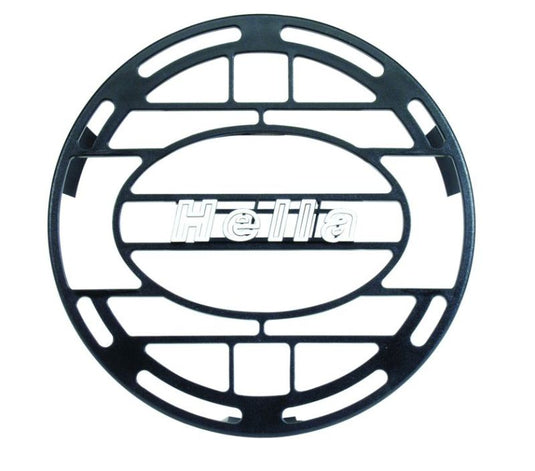 Hella Stone Shield Round Plastic Black Hella Logo Light Cover  (MOQ 10)