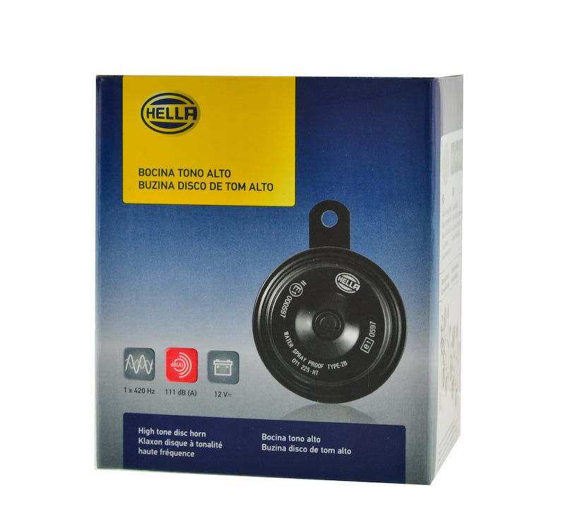 Load image into Gallery viewer, Hella Horn Bx Blk Disc Ht 77Mm 12V Univ
