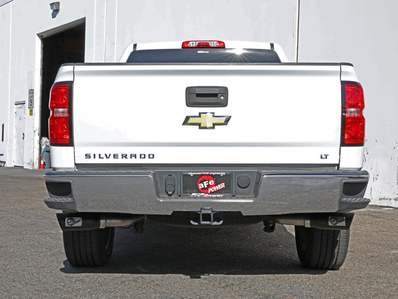 Load image into Gallery viewer, aFe Gemini XV 3in 304 SS Cat-Back Exhaust w/ Cutout 14-19 GM Trucks 4.3L/5.3L w/ Black Tips
