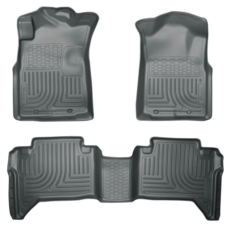 Load image into Gallery viewer, Husky Liners 05-13 Toyota Tacoma WeatherBeater Combo Grey Floor Liners
