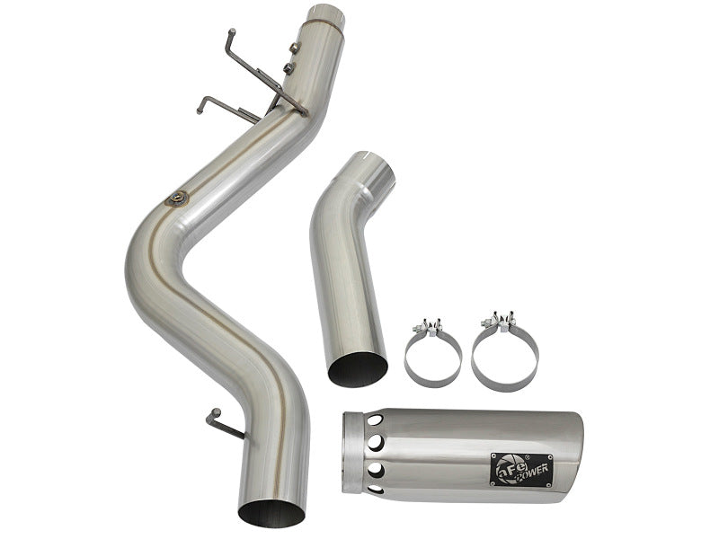 Load image into Gallery viewer, aFe ATLAS 5in DPF-Back Aluminized Steel Exhaust System w/Polished Tips 2017 GM Duramax 6.6L (td) L5P
