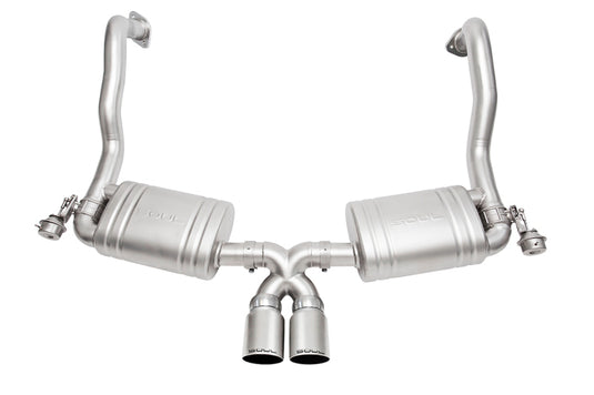 SOUL 15-16 Porsche 981 GT4 / Spyder Valved Exhaust - Straight Cut Signature Satin Tips