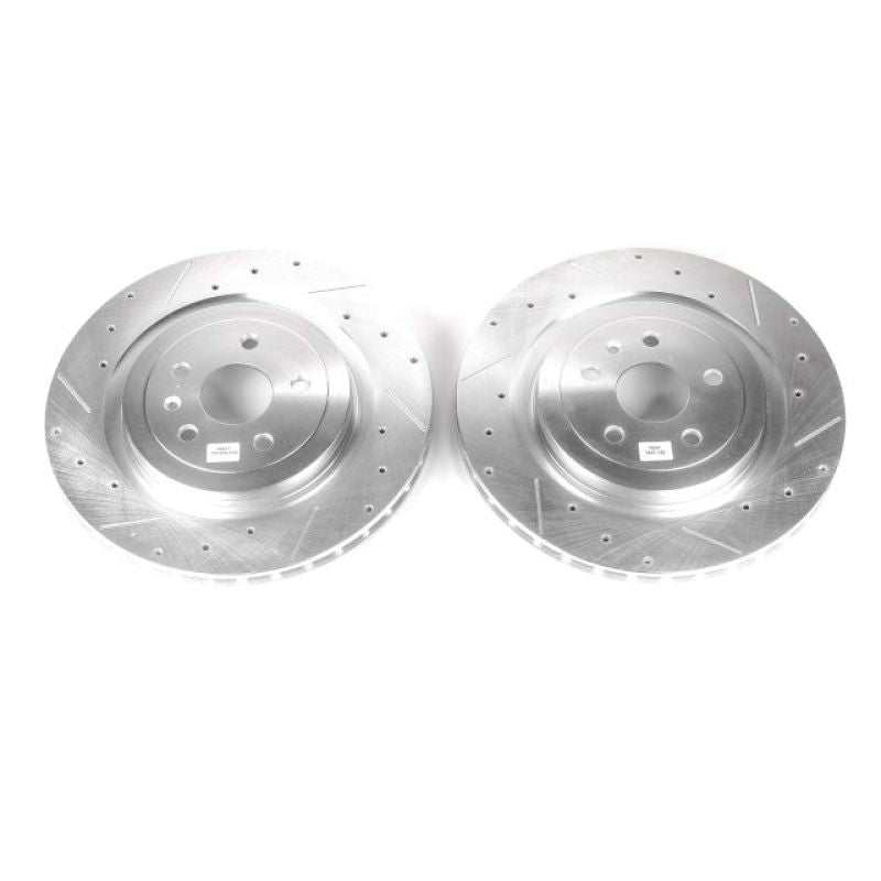 Load image into Gallery viewer, Power Stop 09-18 Cadillac CTS Rear Evolution Drilled &amp; Slotted Rotors - Pair
