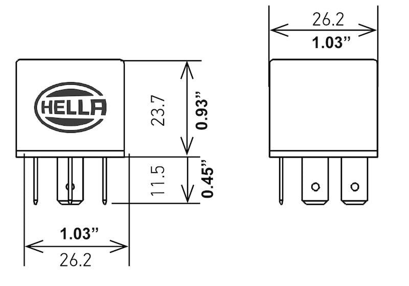 Load image into Gallery viewer, Hella Relay Mini Iso 4 Pole 12V Spst
