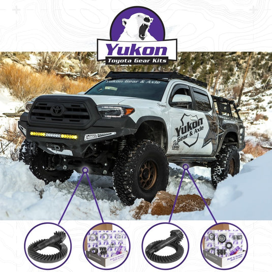 Yukon Gear Ring & Pinion Gear Kit Front & Rear for Toyota 8/8IFS Diff (w/Factory Locker) 4.88 Ratio