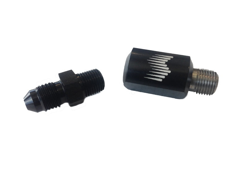 Load image into Gallery viewer, Snow Performance 1/8in. NPT Female to 4AN Male Low Profile Water Nozzle Holder 4AN Elbow
