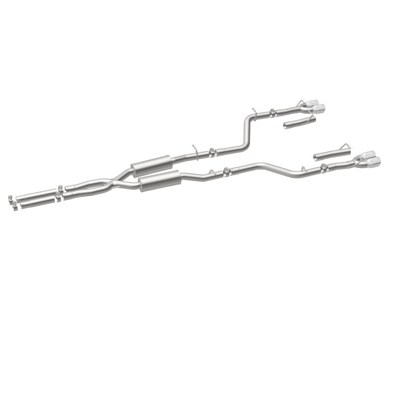 Load image into Gallery viewer, MagnaFlow Cat-Back, SS, 2.5in, Quad Split Rear 3.5in Tip 2015 Dodge Challenger 3.6L V6
