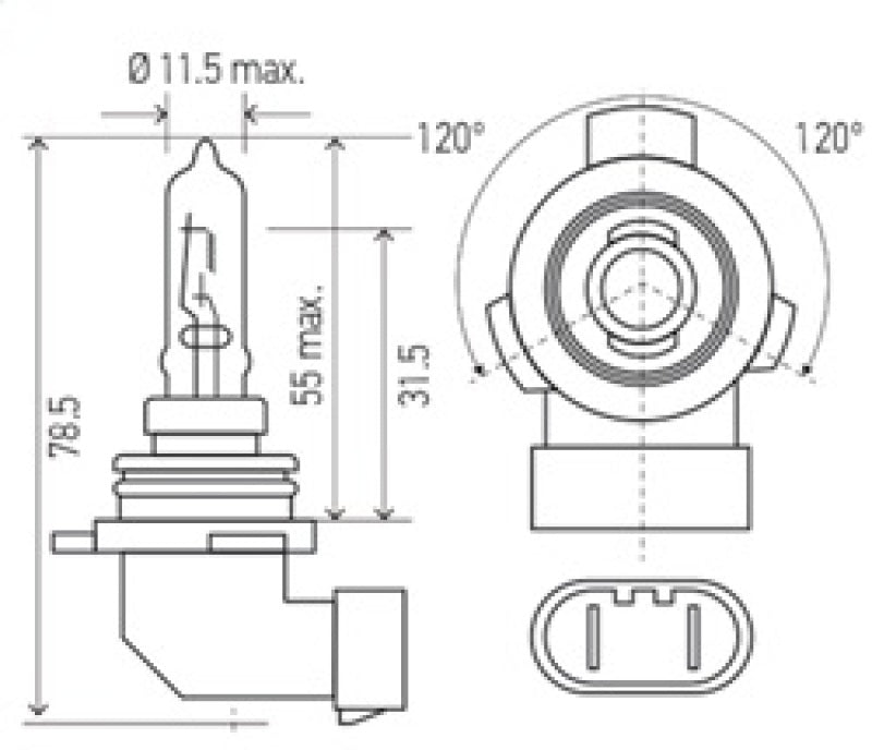 Load image into Gallery viewer, Hella Bulb 9012LL/HIR2 12V 55W PX22d
