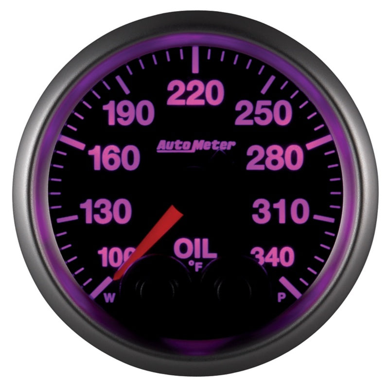 Load image into Gallery viewer, Autometer Elite 52mm 100-340 Deg F Oil Temp Peak &amp; Warn w/ Electronic Control Gauge
