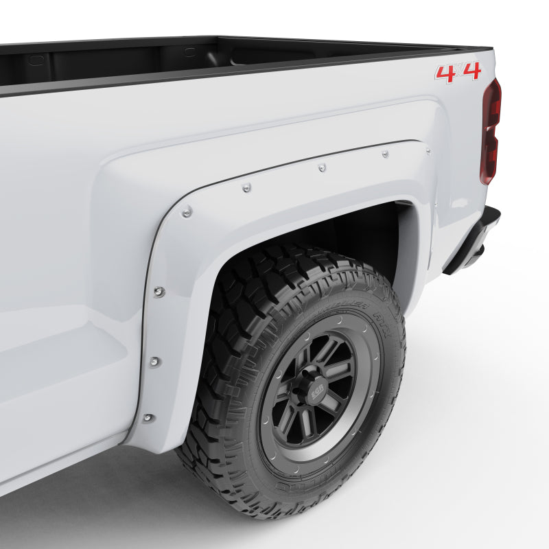 Load image into Gallery viewer, EGR 14+ Chev Silverado 6-8ft Bed Bolt-On Look Color Match Fender Flares - Set - Summit White
