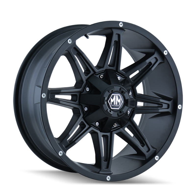 Load image into Gallery viewer, Mayhem 8090 Rampage 17x9 / 5x127 BP / -12mm Offset / 87mm Hub Matte Black Wheel
