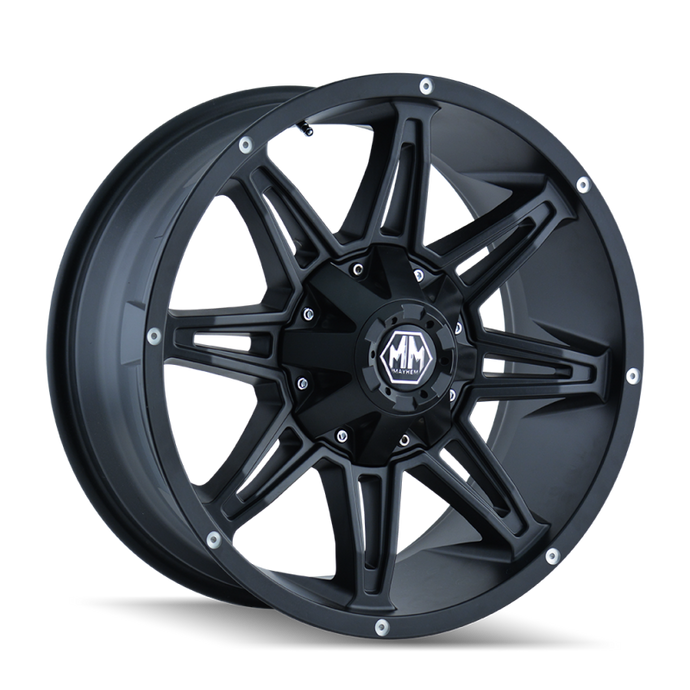 Mayhem 8090 Rampage 17x9 / 5x114.3 BP / 18mm Offset / 87mm Hub Matte Black Wheel