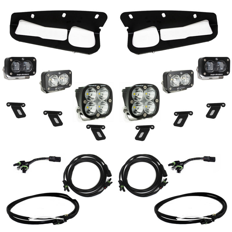 Load image into Gallery viewer, Baja Designs 21-22 Ford Bronco w/Steel Bumper S2 SAE Sportsmen Fog Pkt Light Kit w/Upfitter - Clear
