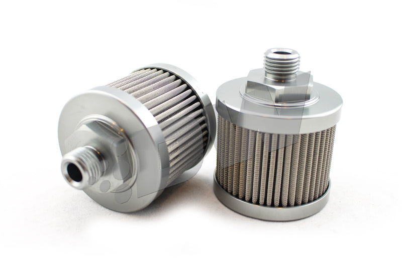 Load image into Gallery viewer, DeatschWerks Stainless Steel 6AN 100 Micron Universal Fuel Pump Pre-Filter
