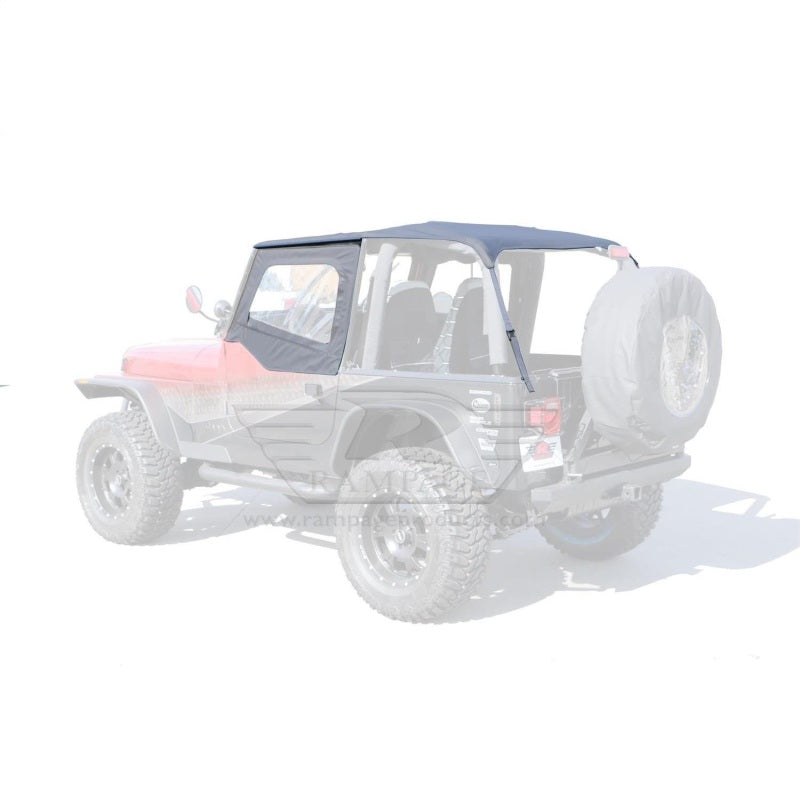 Load image into Gallery viewer, Rampage 1992-1995 Jeep Wrangler(YJ) Frameless Soft Top Kit - Black Diamond
