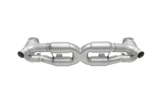 SOUL 10-12 Porsche 997.2 Turbo Sport X-Pipe Exhaust - Reuse Factory Tips
