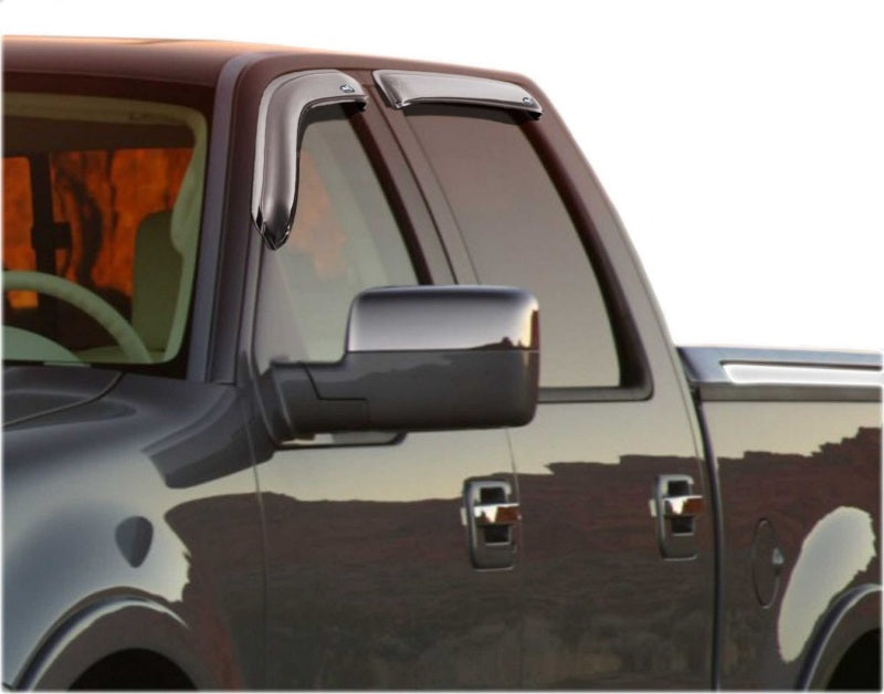 Load image into Gallery viewer, AVS 06-08 Lincoln Mark LT Ventvisor Outside Mount Front &amp; Rear Window Deflectors 4pc - Chrome
