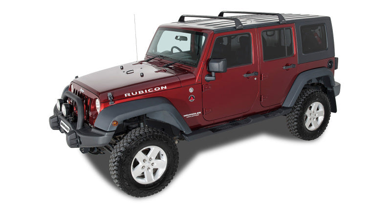 Load image into Gallery viewer, Rhino-Rack 07-22 Jeep Wrangler JK/JL 4 Door Hard Top Vortex SG 2 Bar Roof Rack - Black
