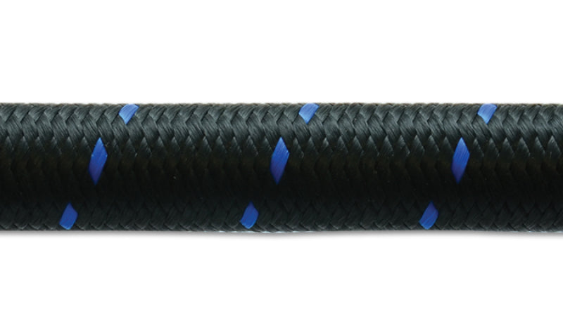 Load image into Gallery viewer, Vibrant -4 AN Two-Tone Black/Blue Nylon Braided Flex Hose (10 foot roll)
