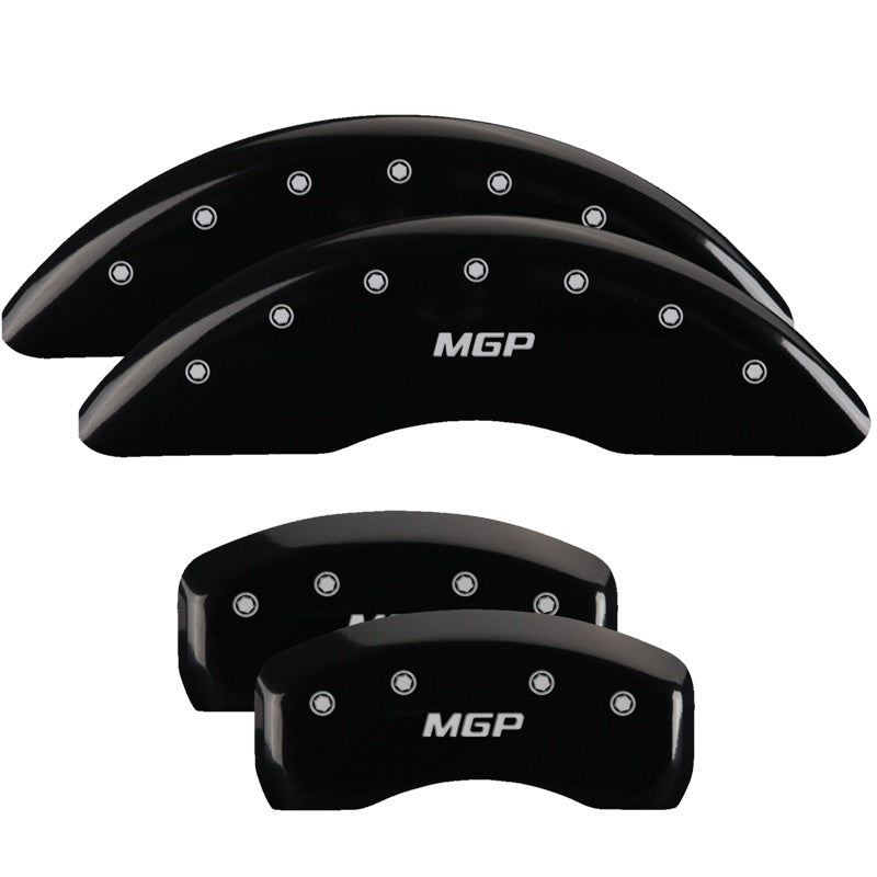 Load image into Gallery viewer, MGP 4 Caliper Covers Engraved Front &amp; Rear Hummer Black finish silver ch
