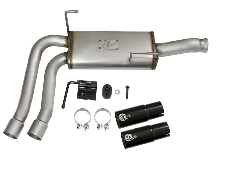 Load image into Gallery viewer, aFe Rebel Series CB Middle-Side Exit SS Exhaust w/ Black Tips 09-16 GM Silverado/Sierra V6/V8
