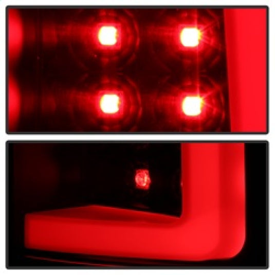 Spyder 07-13 Silverado (Will Not Work w/2010 921 Bulb) V3 LED Tail Lghts Blk ALT-YD-CS07V3-LBLED-BK